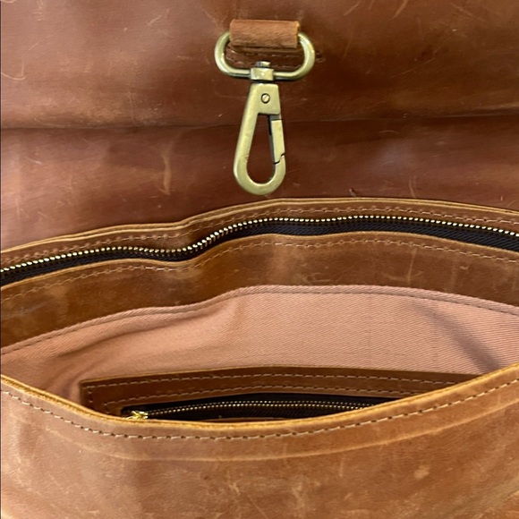 Raven + Lily Tan Leather Backpack NWOT main image 7